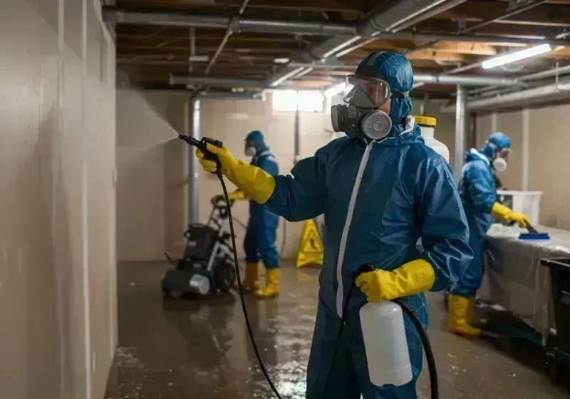 Basement Sanitization and Antimicrobial Treatment process in Early, TX