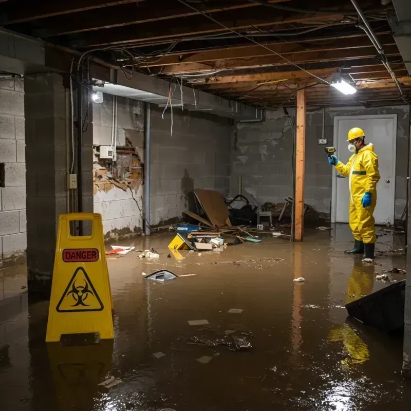 Flooded Basement Electrical Hazard in Early, TX Property